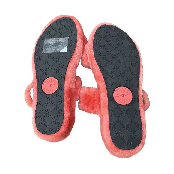 UGG Women's Fluffy Coral Slide Sandals With Adjustable Strap - Picture 3 of 3